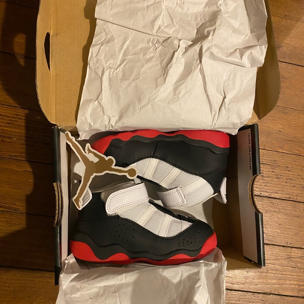 SOLD Kids Black and Red Sneakers